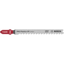 BOSCH Pilový plátek pro přímočaré pily PRO Plastics PP clean T102D, 100 mm, 5 ks 2608667444