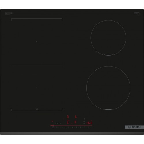 Bosch Serie 6, Indukční varná deska, 60 cm, černá, instalace na pracovní desku bez rámečku PVS631HC1E