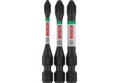 BOSCH Bit PRO Pozidriv Impact, PZ1, PZ2, PZ3, 55 mm, 3 ks 2608521U57