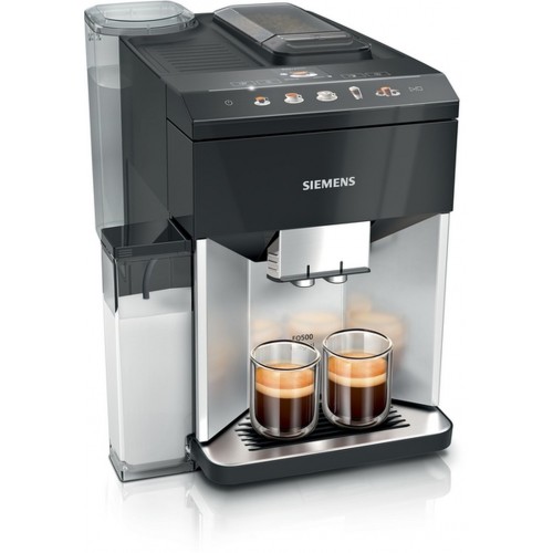 SIEMENS Plně automatický kávovar, EQ500 integral, stříbrná "daylight", piano černá, nádržka TQ513R01
