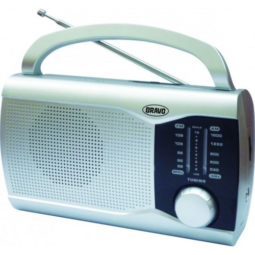 BRAVO B-6009 přenosné rádio stříbrné 10210000