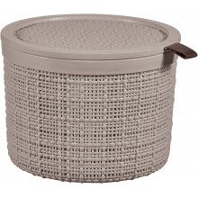 CURVER JUTE 2L Košík kulatý 17 x 17 x 13 cm, taupe 01903-382