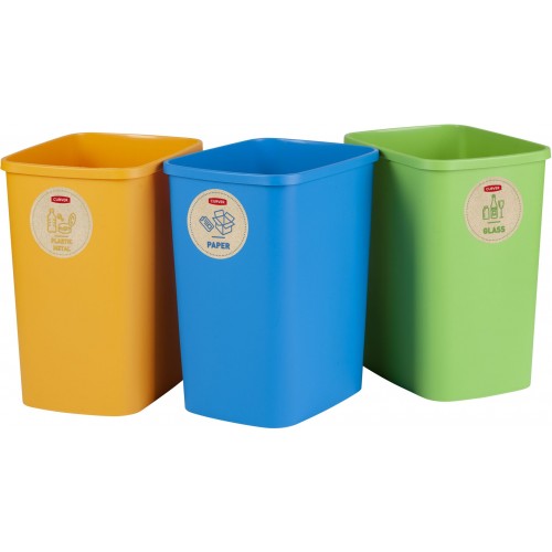 CURVER ECO Friendly 3x25L Set košů na tříděný odpad (modrá, zelená, žlutá) 02174-999