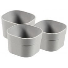 CURVER INFINITY DIVIDER XS set 3 organizátorů do zásuvky 8 x 8 x 5 cm šedá 01722-099