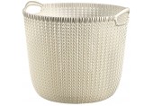 CURVER KNIT L 30L Kulatý koš na prádlo 39 x 39 x 33 cm, krémový 03673-X54