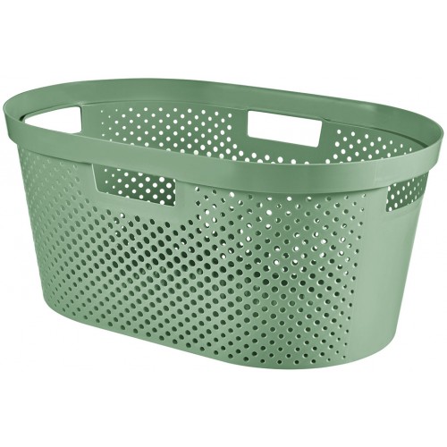 CURVER INFINITY DOTS 39L Koš na čisté prádlo 59 x 38 x 27 cm, zelený 04755-S86