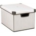 VÝPRODEJ CURVER box úložný dekorativní Classico, 39,5 x 29,5 x 25 cm, 25 l, šedá/bílá, R__04711-D41 BEZ VÍKA