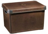 CURVER LEATHER L box úložný dekorativní 39,5 x 25 x 29,5 cm hnědý 04711-D12