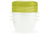 CURVER TAKE AWAY TWIST 3x0,5L sada dóz 13 x 13 x 11 cm transparentní/zelená 00471-313