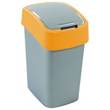CURVER FLIP BIN 10L Odpadkový koš 35 x 18,9 x 23,5 cm stříbrná/žlutá 02170-535