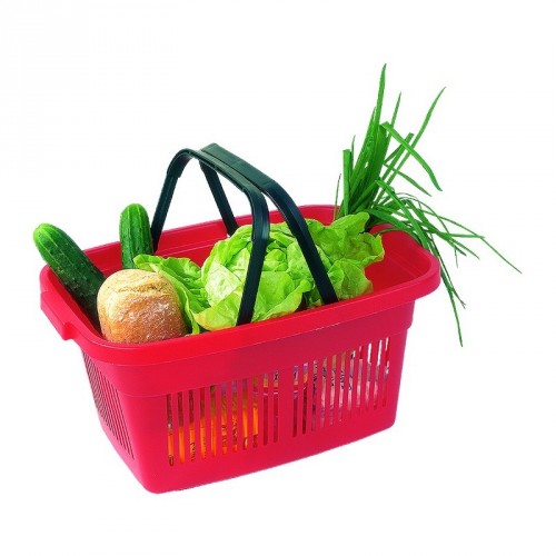 CURVER Nákupní košík plastový, 47 x 23 x 31,5 cm, červená, 02686-416