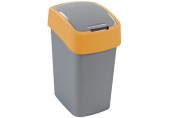 CURVER FLIP BIN 25L Odpadkový koš 47 x 26 x 34 cm stříbrná/žlutá 02171-535