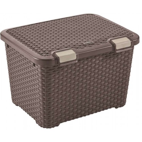 VÝPRODEJ CURVER RATTAN STYLE úložný box, 49 x 40 x 34 cm, 43 l, hnědý, 00711-210, BEZ VÍKA