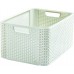 VÝPRODEJ CURVER úložný box RATTAN Style2 L, 436x326x230 mm, krémový, 03616-885 PRASKLÝ ROH