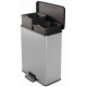 CURVER DECO BIN DUO 26L+26L Odpadkový koš 48,6 x 31,6 x 61,5 cm stříbrný 01129-C70