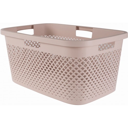 CURVER PURE 47L Koš na čisté prádlo 60 x 40 x 28 cm, růžová 01917-Q70
