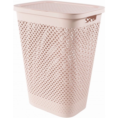 CURVER PURE 55L Koš na špinavé prádlo 43 x 35 x 58 cm, růžová 01918-Q70