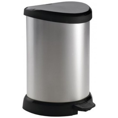 CURVER DECO BIN 15L Odpadkový koš 30,3 x 26,8 x 44,8 cm stříbrný 02120-582