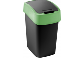 CURVER FLIP BIN 9L Odpadkový koš 35 x 18,9 x 23,5 cm černá/zelená 02170-847