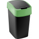 CURVER FLIP BIN 9L Odpadkový koš 35 x 18,9 x 23,5 cm černá/zelená 02170-847