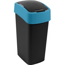 CURVER FLIP BIN 45L Odpadkový koš 65,3 x 29,4 x 37,6 cm černá/modrá 02172-280
