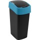 CURVER FLIP BIN 45L Odpadkový koš 65,3 x 29,4 x 37,6 cm černá/modrá 02172-280