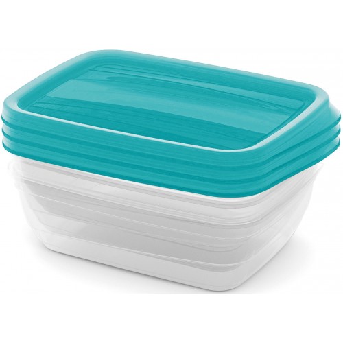 CURVER VEDO Set 3x1L dózy, 20x14x6cm, světle modrá 03505-051 CURVER VEDO Set 3x1L dózy, 20x14x6cm, světle modrá 03505-051