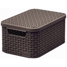 CURVER STYLE S úložný box s víkem 29,1 x 19,8 x 14,2 cm tmavě hnědý 03617-210