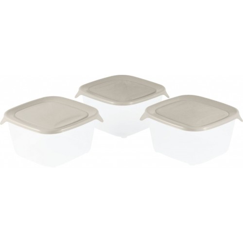 CURVER FRESH & GO 3x1,2L Set dóz 15,5 x 15,5 x 8,3 cm, béžová/transparentní 08560-W07 CURVER FRESH & GO 3x1,2L Set dóz 15,5 x 15,5 x 8,3 cm, béžová/transparentní 08560-W07