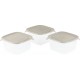 CURVER FRESH & GO 3x1,2L Set dóz 15,5 x 15,5 x 8,3 cm, béžová/transparentní 08560-W07