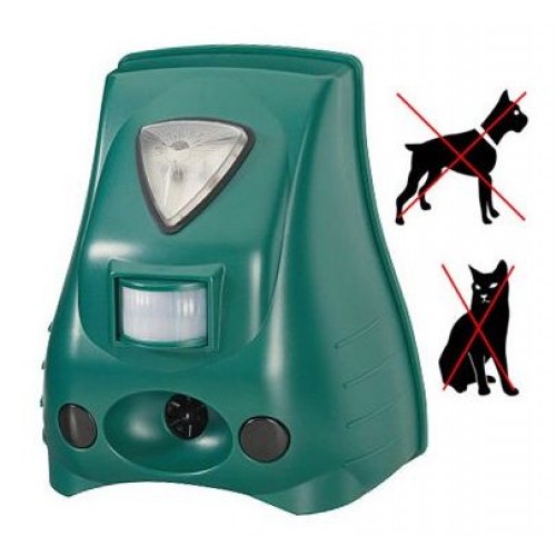 Deramax-Profi Ultrazvuk. odpuzovač - plašič psů a koček s PIR čidlem a stroboskopem 5070D Deramax-Profi Ultrazvuk. odpuzovač - plašič psů a koček s PIR čidlem a stroboskopem 5070D