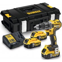 DeWALT DCD791P3K Aku bezuhlíková vrtačka XR (70Nm/18V/3x5,0Ah) kufr Tstak