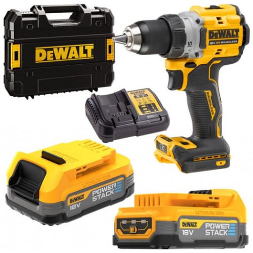 DeWALT DCD800E2T Aku vrtačka XR (90Nm/18V/2x1,7Ah PowerStack) kufr Tstak