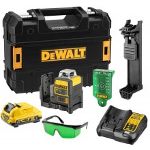 DeWALT DCE0811D1G Křížový laser 2x360° zelený, XR (10,8V/1x2,0 Ah) kufr Tstak