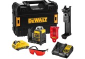 DeWALT DCE0811D1R Křížový laser 2x360° červený, XR (10,8V/1x2,0 Ah) kufr Tstak