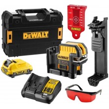 DeWALT DCE0825D1R Křížový pětibodový laser, červený paprsek XR (10,8V/1x 2,0Ah)kufr Tstak