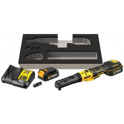 DeWALT DCF510E2G Aku ráčna 3/8 a 1/2 (18V/2x1,7Ah PowerStack)