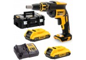 DeWALT DCF620D2 Bezuhlíkový šroubovák na sádrokarton XR (30Nm/18V/2x2,0Ah) kufr Tstak