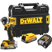DeWALT DCF860E2T Aku kompaktní rázový šroubovák XR (18V/282Nm/2x1,7Ah) kufr Tstak