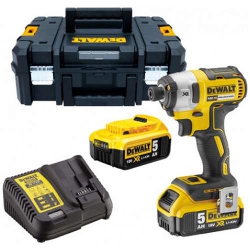 DeWALT DCF887P2 Aku Rázový utahovák 1/4" s 3 převodovými stupni (205Nm/18V/2x5,0Ah) kufr Tstak