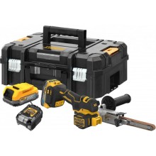 DeWALT DCM200E2T Aku pásový pilník XR (18V/2x1,7Ah PowerStack) Tstak