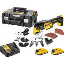 DeWALT DCS355D2 Aku bezuhlíková oscilační multibruska XR Li-Ion (18V/2x 2,0Ah) Tstak
