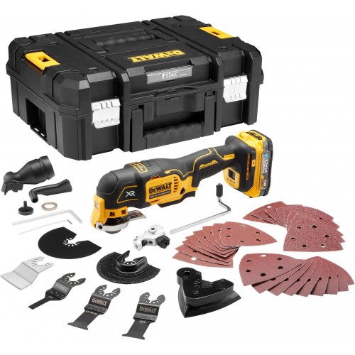 DeWALT DCS356E1T Aku oscilační multibruska 18V (1x1,7Ah) kufr Tstak DeWALT DCS356E1T Aku oscilační multibruska 18V (1x1,7Ah) kufr Tstak