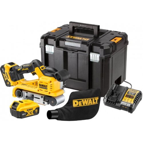 DeWALT DCW220P2 Aku pásová bruska (18V/2x5,0Ah) Tstak