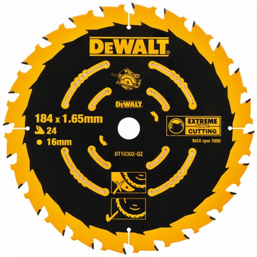 DeWALT DT10302 Pilový kotouč Extreme 184 x 16 mm, 24 zubů, ATB 18°