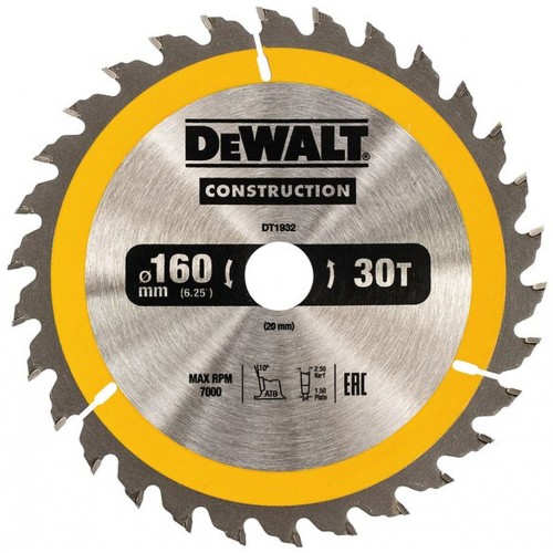 DeWALT DT1932 Pilový kotouč 160 x 20 mm, 30 zubů, ATB 10°