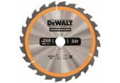 DeWALT DT1956 pilový kotouč CONSTRUCTION pro dřevo s hřebíky, 250 x 30 mm, 24 zubů