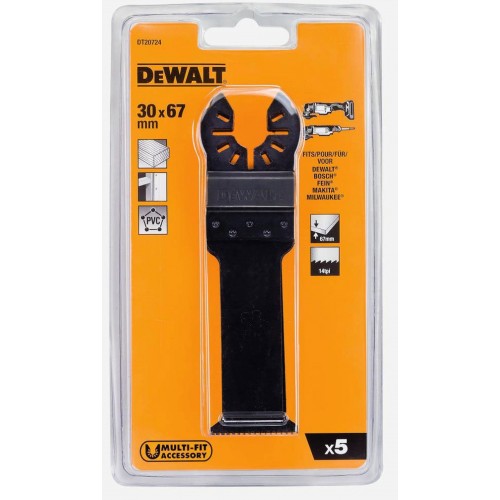 DeWALT DT20724 Pilové listy na tvrdé dřevo 30 x 67 mm, sada 5 ks