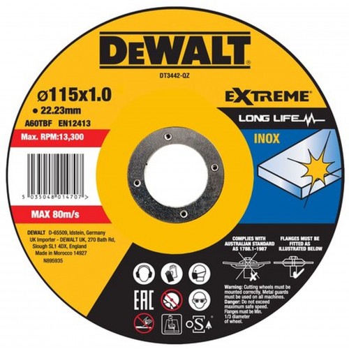 DeWALT DT3442 Řezný kotouč na nerez 115 x 1.0mm x 22.23mm