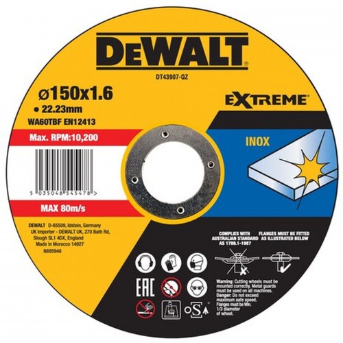 DeWALT DT43907 Řezný kotouč na nerez 150 x 22.2 mm